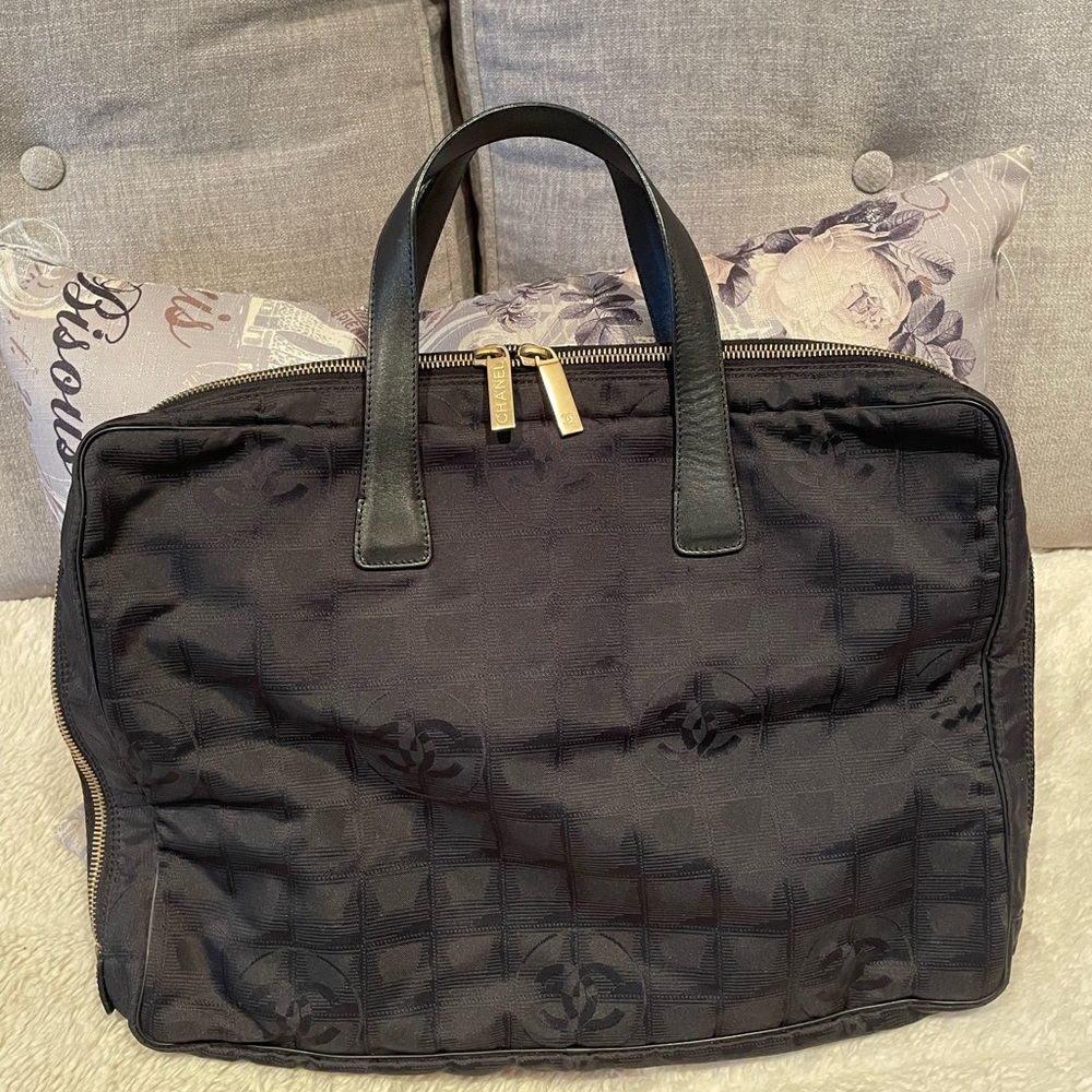 CHANEL Black Laptop bag Travel Line model - Made in Italy